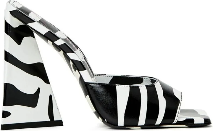 Devon Zebra Print 115Mm Mules