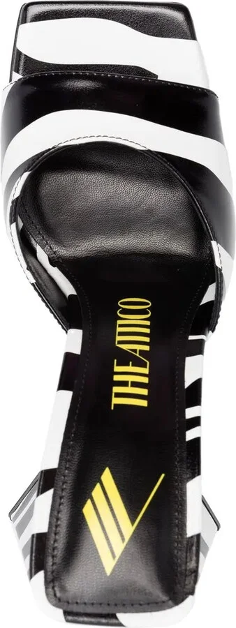 Devon zebra-print 115mm sandals - Image 4