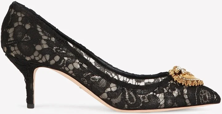 Devotion 60 Lace Pumps with Heart Detail