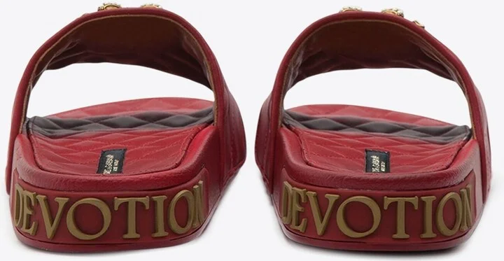 Devotion Matelassé Leather Slides - Image 2