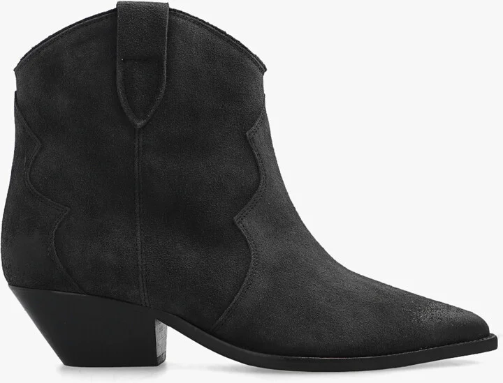 ‘Dewina’ Heeled Ankle Boots, , Navy - Blue