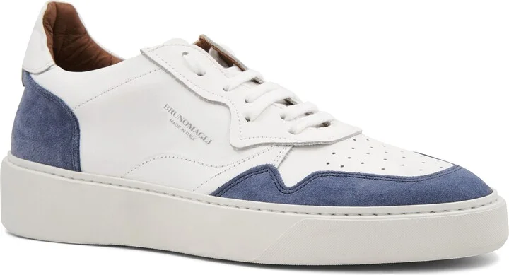 White/ Blue Suede