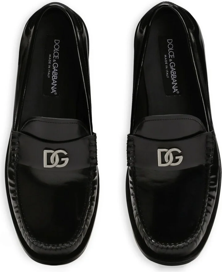 DG-Appliqué Leather Sneakers - Image 4