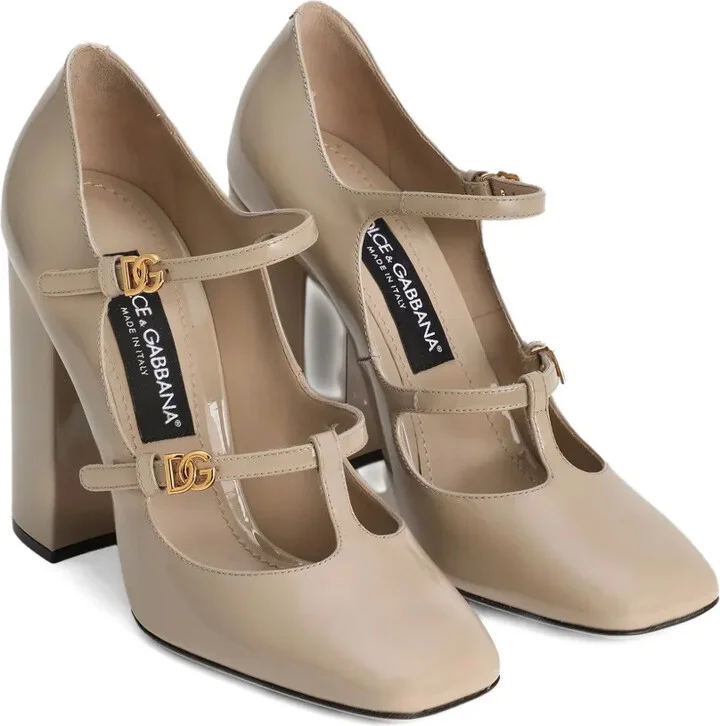DG buckle-embellished leather pumps - Image 2