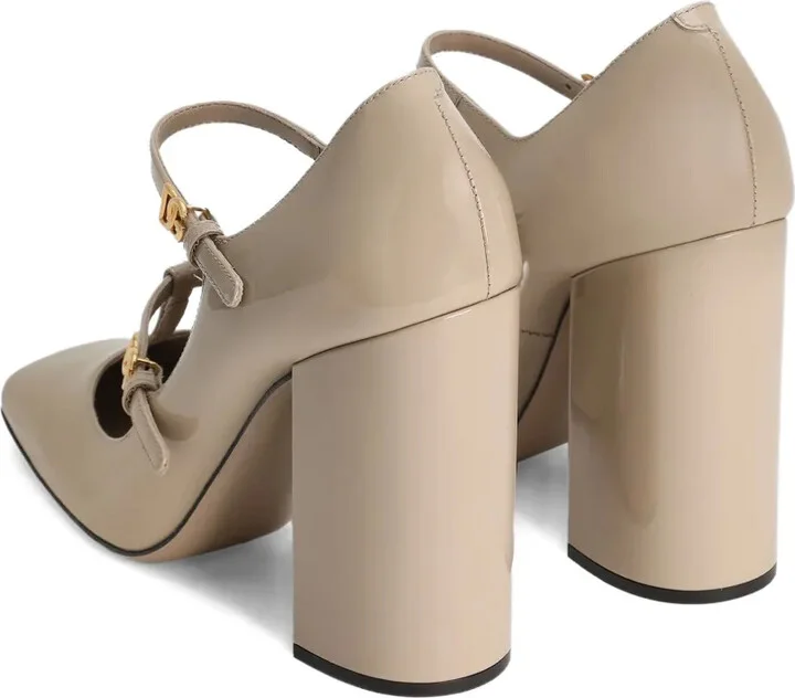 DG buckle-embellished leather pumps - Image 3