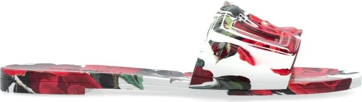 DG Floral-Print Slides