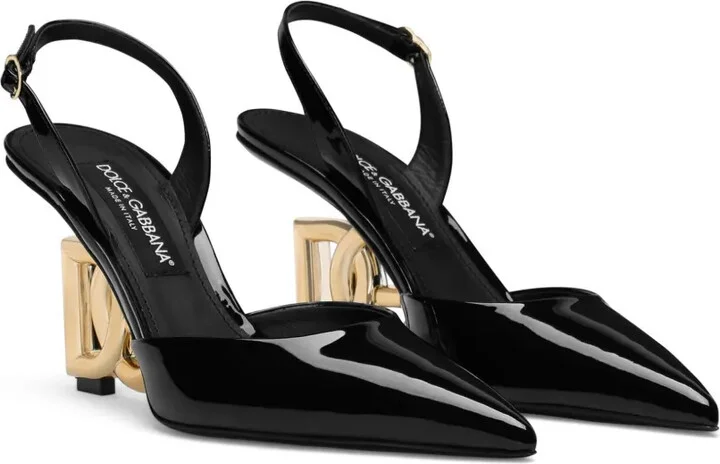 DG-heel leather slingback pumps - Image 2