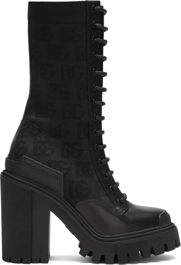 DG-logo 90mm lace-up mesh boots