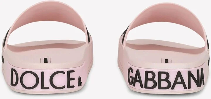 DG Logo Beachwear Slides in Rubber - Image 2