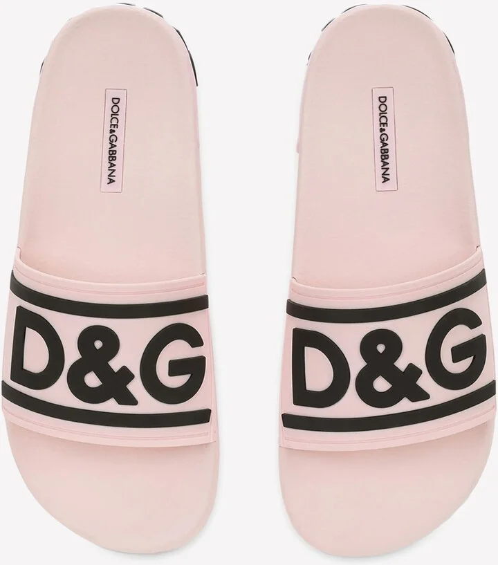 DG Logo Beachwear Slides in Rubber - Image 3
