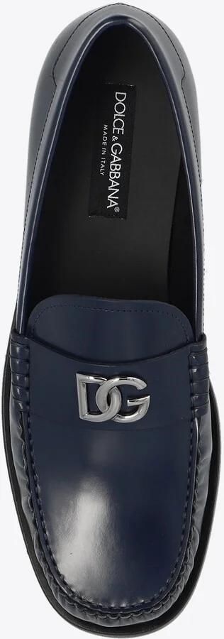 DG Logo Brushed Leather Loafers - Image 3