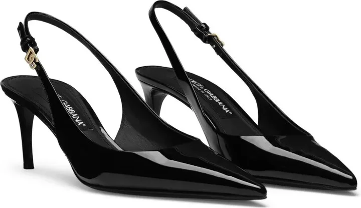 DG logo-buckle slingback pumps - Image 2