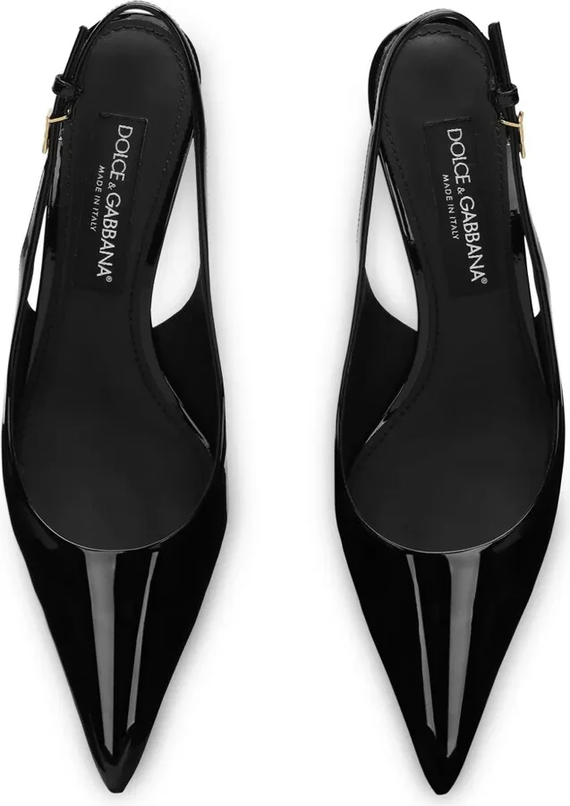 DG logo-buckle slingback pumps - Image 4