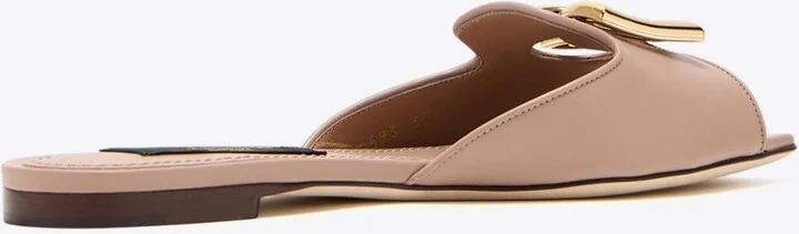 DG Logo Calf Leather Flat Sandals - Image 2
