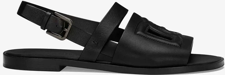 DG Logo Calf Leather Sandals
