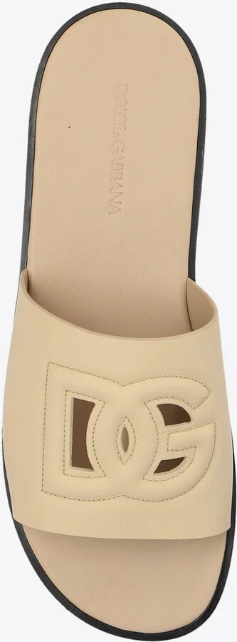 DG Logo Calf Leather Slides - Image 3