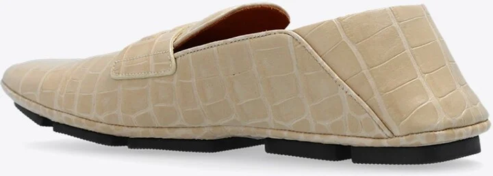 DG Logo Croc-Embossed Leather Loafers - Image 2
