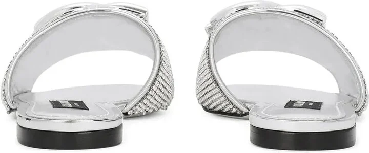 DG-logo crystal mesh sandals - Image 3