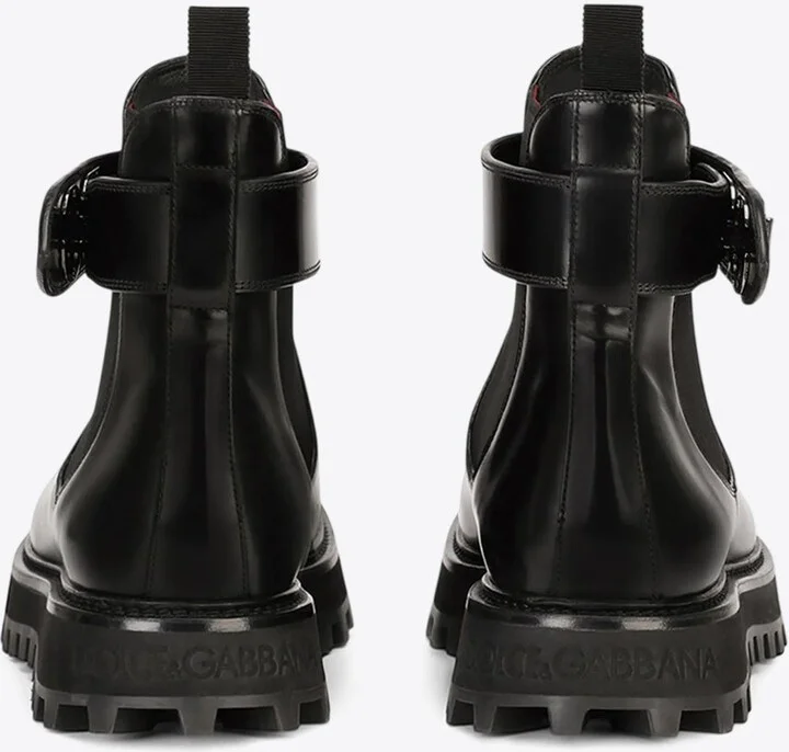 DG Logo Leather Ankle Boots - Image 2