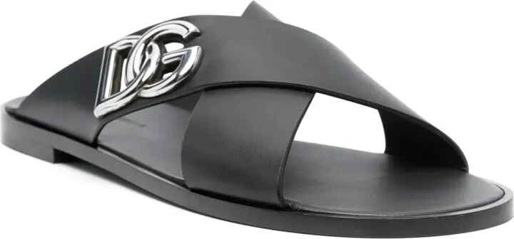 DG-logo leather sandals - Image 2