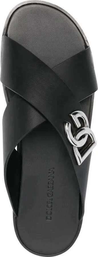 DG-logo leather sandals - Image 4