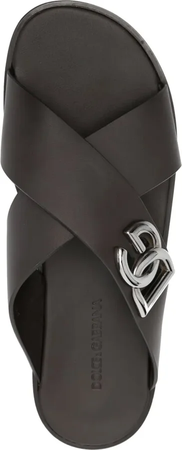 DG-logo leather sandals - Image 4
