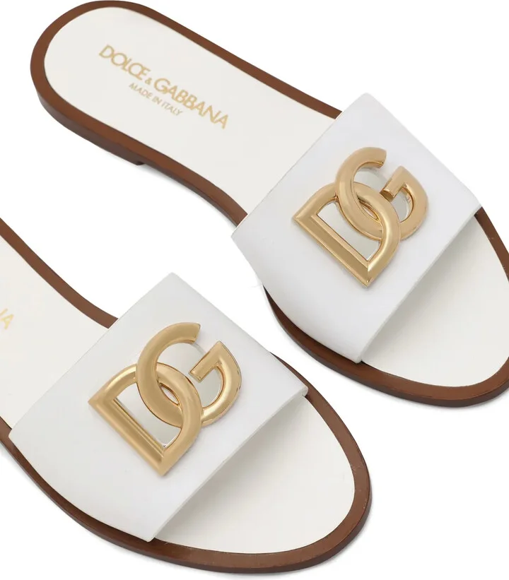 DG-logo leather sandals - Image 5