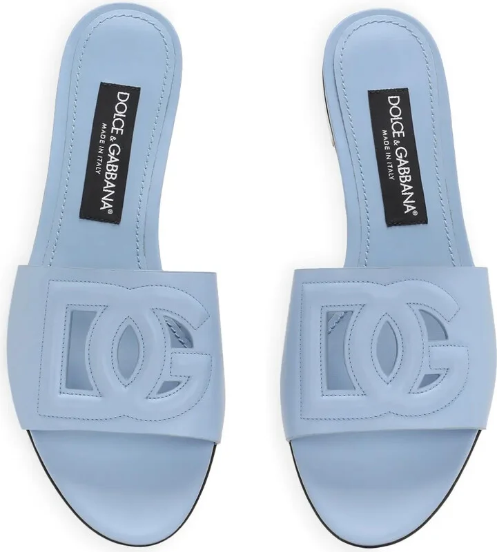 DG Logo leather sandals - Image 4