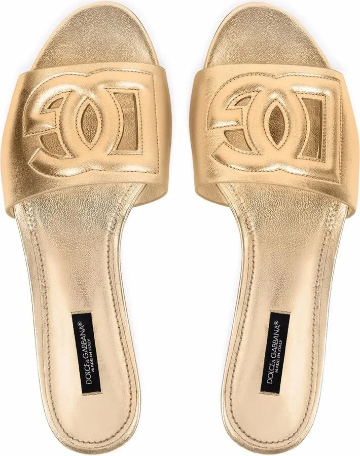 DG-logo leather sandals - Image 4
