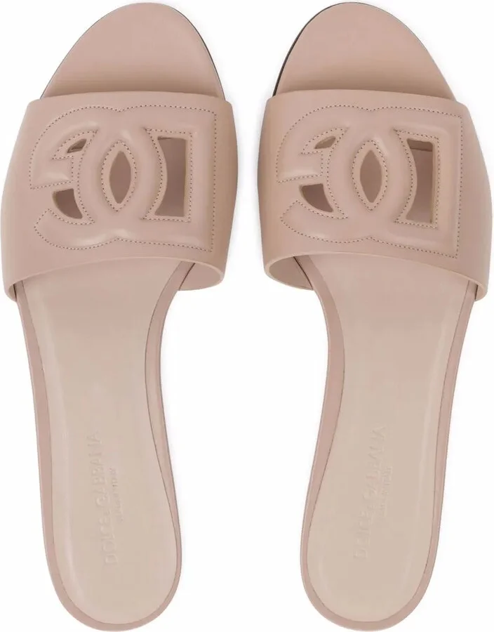 DG Logo leather sandals - Image 4