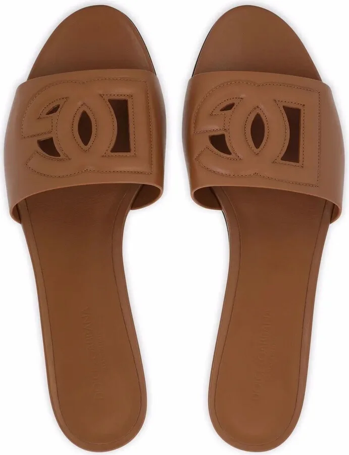 DG Logo leather sandals - Image 4