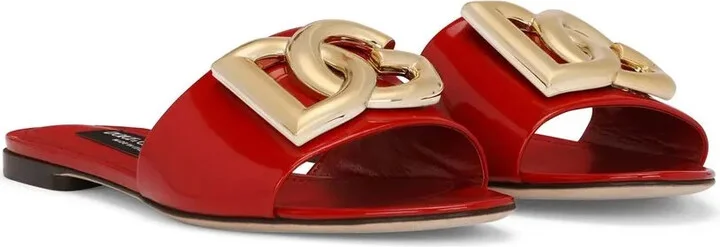 DG-logo leather sandals - Image 2