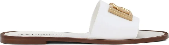 DG-logo leather sandals