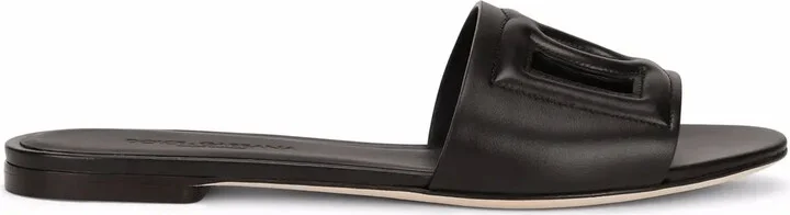 DG Logo leather sandals