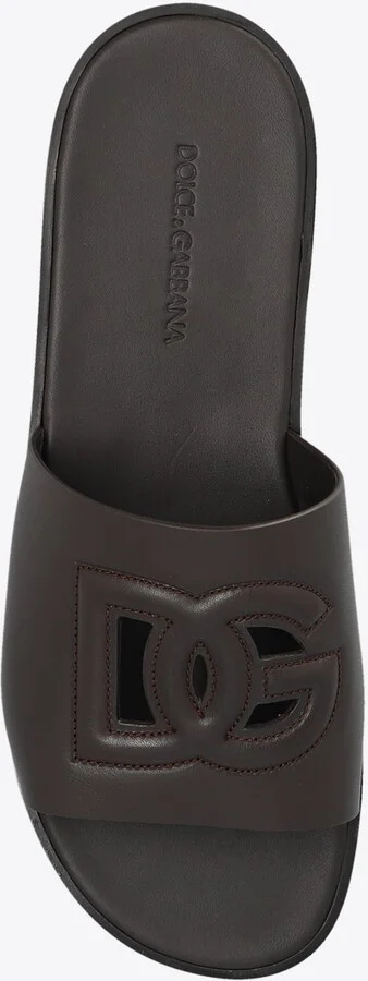 DG Logo Leather Slides - Image 3