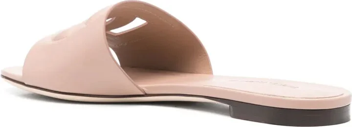 DG-logo leather slides - Image 3