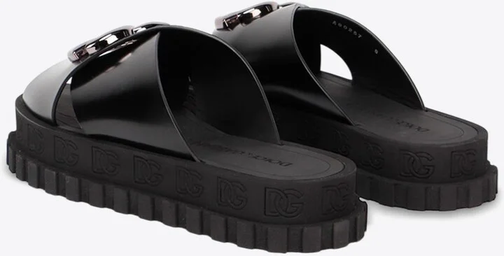 DG Logo Leather Slides - Image 2