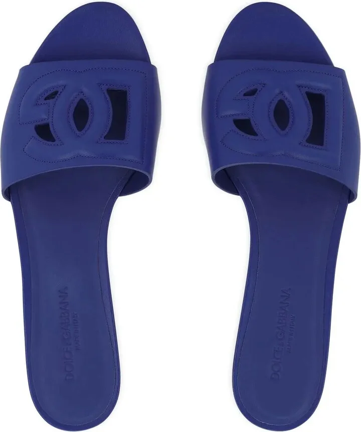 DG Logo leather slides - Image 4