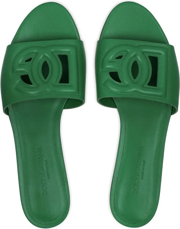 DG Logo leather slides - Image 4