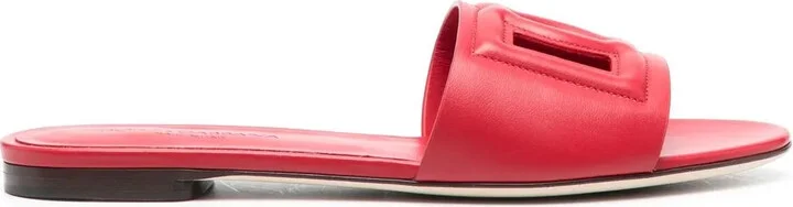 DG Logo leather slides