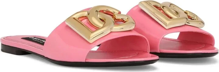 DG-logo patent leather sandals - Image 2