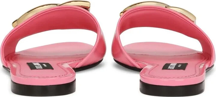 DG-logo patent leather sandals - Image 3