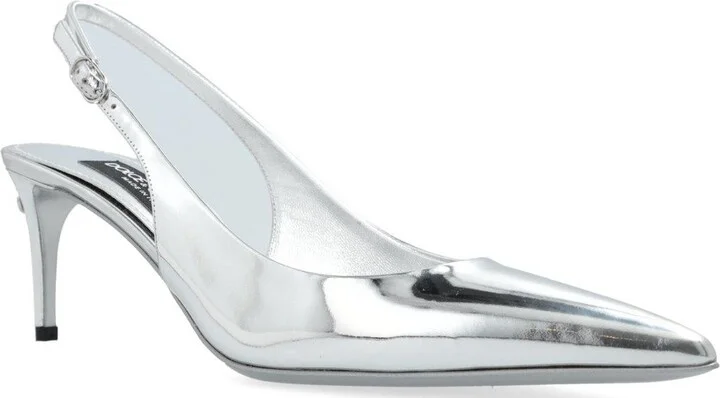 Dg Logo Plaque Slingback Pumps - Image 2
