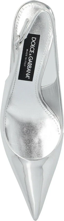 Dg Logo Plaque Slingback Pumps - Image 4