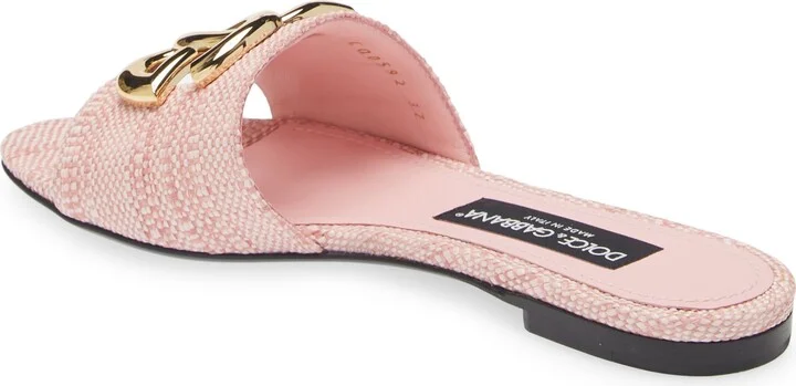DG Logo Raffia Slide Sandal - Image 2