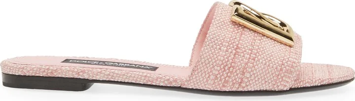 DG Logo Raffia Slide Sandal - Image 3