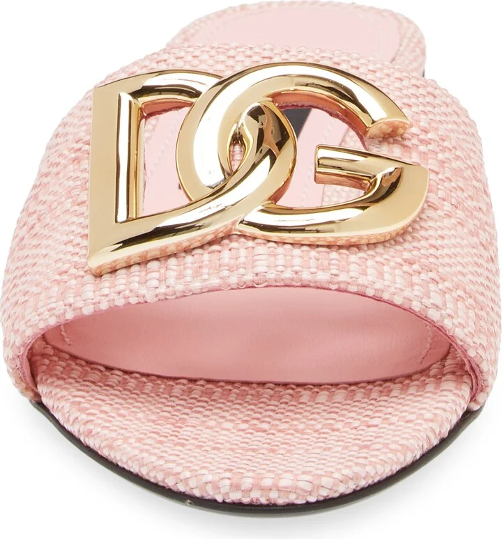 DG Logo Raffia Slide Sandal - Image 4