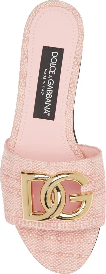 DG Logo Raffia Slide Sandal - Image 5