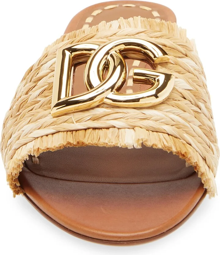 DG Logo Raffia Slide Sandal - Image 4