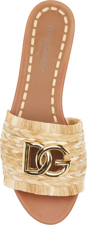 DG Logo Raffia Slide Sandal - Image 5